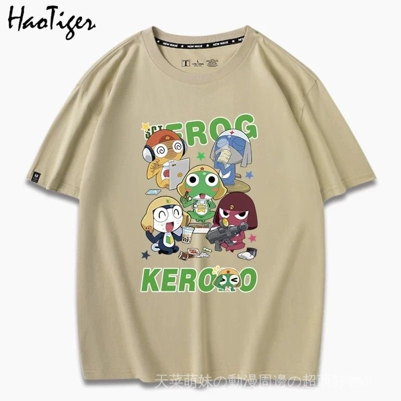 『Keroro』軍曹 Keroro 週邊 Keroro青蛙軍曹大眼蛙週邊二次元日係動漫夏季短袖T恤純棉上衣衫 H5OR