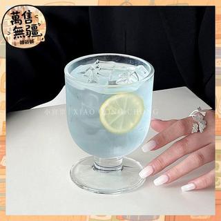 小眾ins風胖乎矮腳杯玻璃杯復古簡約冷飲杯雞尾酒杯果汁杯咖啡杯 🚀萬售無疆雜貨鋪🚀