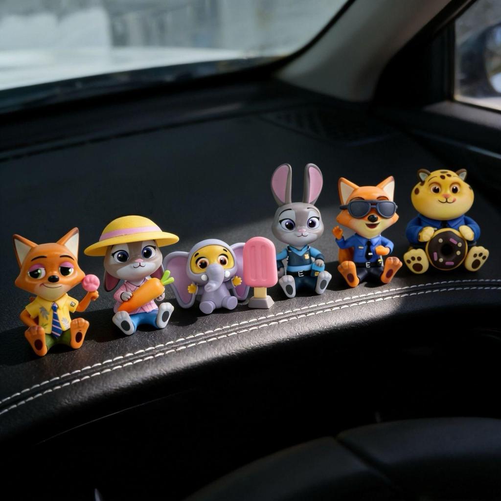 免運🎁動物方城市 Zootopia 週邊 Gary 尼克 茱蒂 哈朱德 豹警官 送禮首選卡通車載擺件豹警官朱迪尼克汽車
