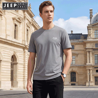 JEEP SPIRIT 1941 ESTD 男士戶外速乾防曬寬鬆T恤袖