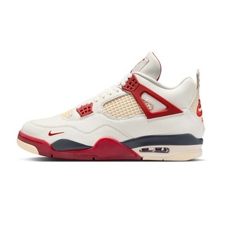 Air Jordan 4 Retro "Brick After Brick" 復刻 奶油白紅 男鞋 IQ8055-100