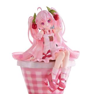 臺灣現/貨✨初音未來初妹手辦擺件女僕櫻花初音壓泡麵美少女機箱擺件裝飾批發