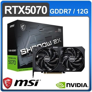 MSI 微星 RTX 5070 12G SHADOW 2X OC 顯示卡