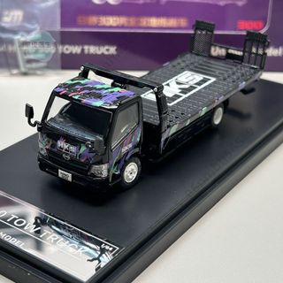 Tiny 微影模型車 Tiny 微影玩具車Unique Model 1:64日野300 Dutro全落地拖車 汽車模型