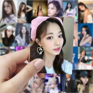 周子瑜 TWICE 周子瑜閃卡卡片加厚雙面鐳射小卡圓角照片小卡卡膜不重複禮物55張