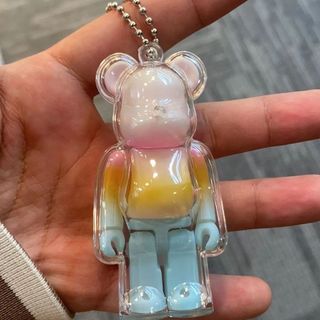 💓bearbrick 積木熊 潮流網紅 100%保護殼鑰匙扣暴力熊潮玩鑰匙扣