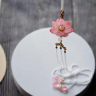 🎀桃園出貨🎀古風漢服配飾壓裙墜國風蓮花禁步長款腰配百搭馬面裙配飾流蘇掛件 菩提蓮花 汽車掛件 吊飾 蓮花掛件車內