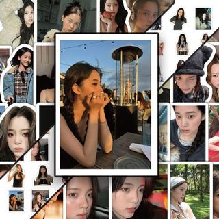 熱賣 歐陽娜娜 周邊 136張歐陽娜娜貼紙不撞款爆款閉眼入小眾風清新甜美手機殼貼畫