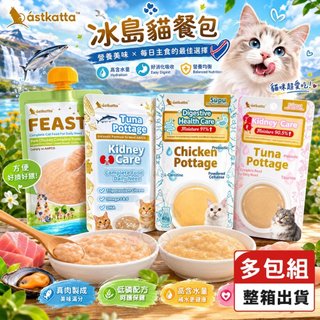 Astkatta 冰島貓餐包【多包組】經典低磷 經典補水 鮮肉快餐包 低磷 鮮肉餐包 補水餐包 貓餐包『WANG』