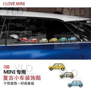 寶馬迷你mini cooper車窗裝飾貼紙 奧斯丁復古小車創意劃痕遮擋貼