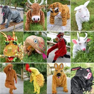12生肖人偶服 豬人偶服裝 動物人形服裝道具大型卡通玩偶公仔服裝 卡通人偶服裝 人偶服 聖誕節 cospiay 演出服裝