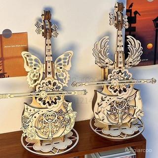 台灣出貨✨八音盒DIY禮物 木質拚裝音樂盒手工diy製作大提琴生日禮物 送女生木質音樂盒 手工木質音樂盒 創意禮物