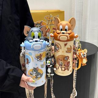 🎀台灣出貨🎀 湯姆貓與傑利鼠周邊 水杯 tom&jerry 貓和老鼠兒-童保溫杯 新款高顏值杯子 男女學生吸管上學便