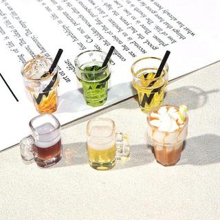 ☀️免運☀️桃園出貨☀️可開票☀️迷你模擬微縮冰淇淋杯檸檬夏日飲料啤酒杯樹脂飾品擺件diy裝飾物