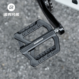 【正品】ROCKBROS自行車尼龍腳踏板 山地車加大防滑踏板 培林公路車軸承腳蹬 自行車踏板 公路山地車踏板尼龍纖維平底