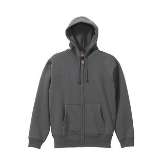 UNITED ATHLE 10.0OZ T/C 內刷毛 連帽拉鏈外套 水泥灰 3562001-175 [台灣現貨]