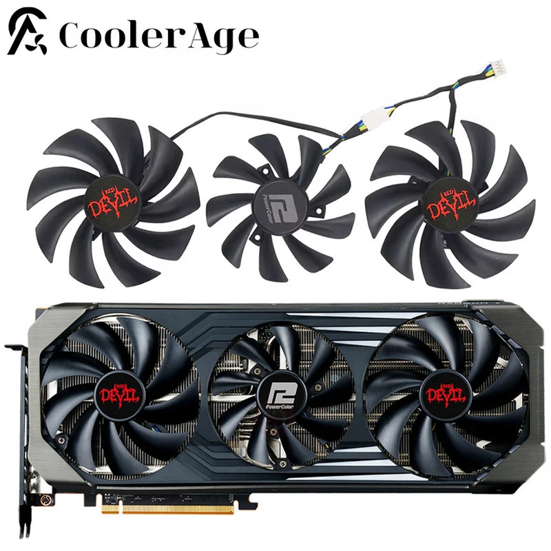 適用於 PowerColor RX 6800 6800XT 紅龍 6700XT 6900XT 紅魔 95MM 85MM
