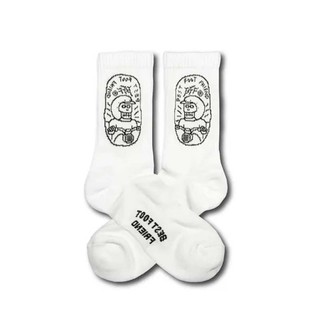 BFF Motorcycle Rider White 骷髏騎士 白色 中筒襪 BFF-01 [台灣現貨]