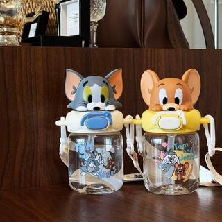 🎀台灣出貨🎀 湯姆貓與傑利鼠周邊 水杯 tom&jerry 貓和老鼠吸管杯 新款女生高顏值水杯 夏季兒-童耐高溫杯子