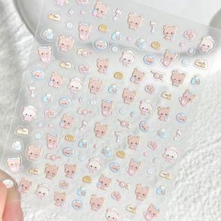 小星願✨可愛輕鬆熊浮雕美甲貼紙rilakkuma小熊水杯ccd手機殼diy指甲貼