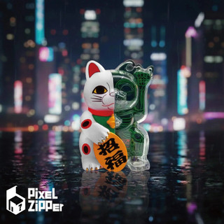 Pixel Zipper Kouun Neko 50:50招財貓盲盒/ 單入隨機 eslite誠品