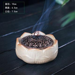 【簡樸蓮花陶瓷盤香爐】茶道家用 線香託 室內 檀香 焚香爐 禪意 供奉香薰爐 香爐 香插 香座 香盤 神明爐 陶瓷香爐