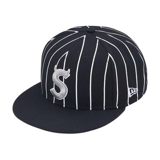 Supreme Devil S Logo New Era 棒球帽 帽子 刺繡 條紋深藍色 SS26H22-NY