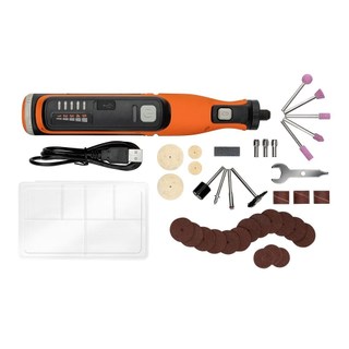 BLACK+DECKER 8V鋰電刻磨機 35件組