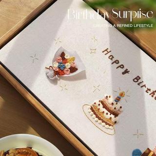 台灣熱賣 爆款 ❀生日刺繡相框手工diy禮物❀沒有現貨日系