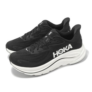 -KKstyle- Hoka 慢跑鞋 Clifton 10 2E 寬楦 男鞋 任選 黑 厚底 緩震 輕量 回彈 運動鞋
