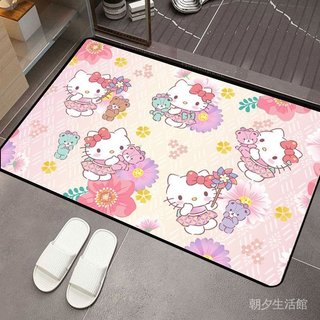 【臺灣-出貨】浴室吸水地墊kitty庫洛米雙子星布丁狗可愛卡通防滑吸水軟矽藻泥 Y1IJ