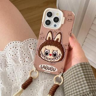 貼皮毛巾刺繡 拉布布 適用於蘋果 iPhone 17 16 15 14 13 Pro Max 12 11 手機殼 保護殼