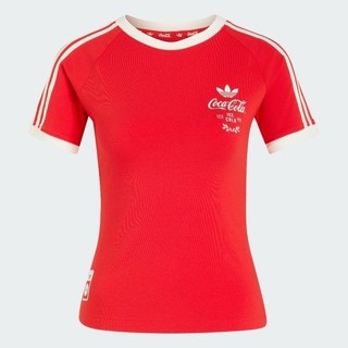 Adidas 愛迪達 3s Tee KY7558 女 T恤 運動上衣 休閒短袖 紅 亞版 可口可樂