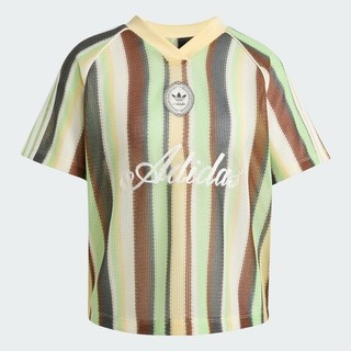 Adidas 愛迪達 Knit Jersey KY3162 女 針織寬鬆球衣 黃 條紋 亞版 V領 休閒穿搭