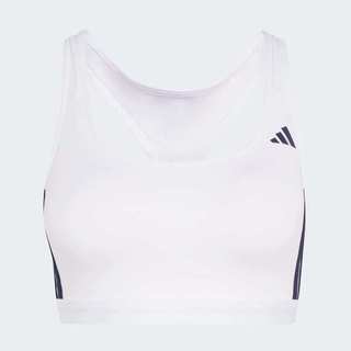 Adidas 愛迪達 Opt Ess 3s Ms KA4703 女 運動內衣 白 亞版 中度支撐 交叉背帶 吸濕排汗