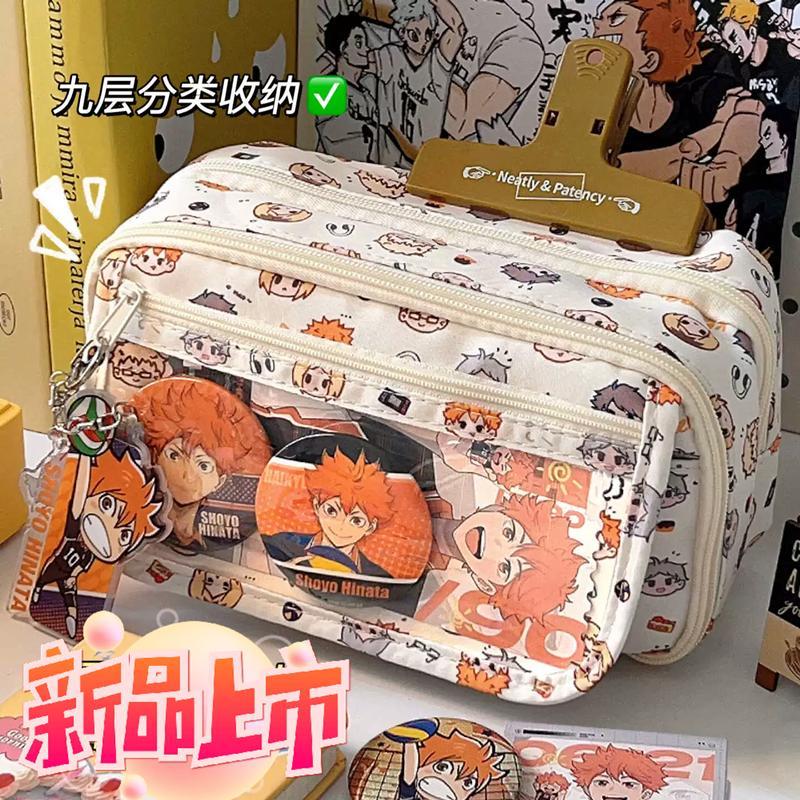 ✨爆款免運✨排球少年周邊 影山飛雄 排球少年痛包 動漫周邊 新款排球少年翻蓋式痛包筆袋 學生文具收納袋 影山飛雄日向二次