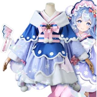 🌟優選好物🌟VOCALOID初音未來cos服2023miku雪初音cosplay女裝lolita冬季套裝💥熱賣優惠