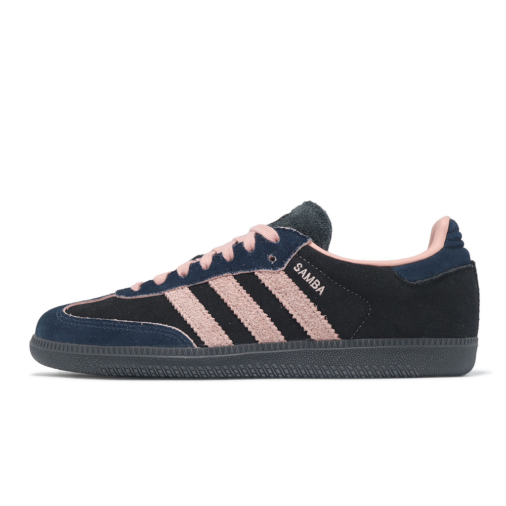 adidas 休閒鞋 Samba OG W 女鞋 黑 粉紅 麂皮 森巴 復古 愛迪達 [ACS] JI2679