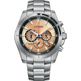 CITIZEN 星辰 Chronograph 紳男計時手錶-銅色面/44mm AN8200-50X