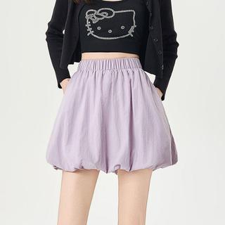 【女裝】花苞短褲女 大碼短褲女 休閒短褲女 夏季女裝 高腰短褲女 顯瘦小個子褲子 直筒闊腿褲 燈籠褲 短褲女