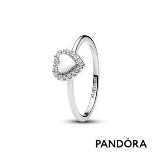 【Pandora】可鐫刻心形鑲邊戒指 官方直營