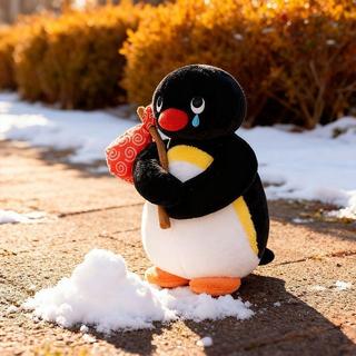 Zane💫本土出貨正版PingU企鵝家族廚師毛絨玩偶離家出走搞怪企鵝公仔生日禮物