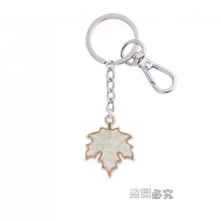 *臺灣出貨*秋季 簡約 灰色楓葉 鑰匙扣 屬 掛件 ins 配飾 學生 書包 掛飾 品鑰匙環扣日系 可愛 創意 擺件裝飾