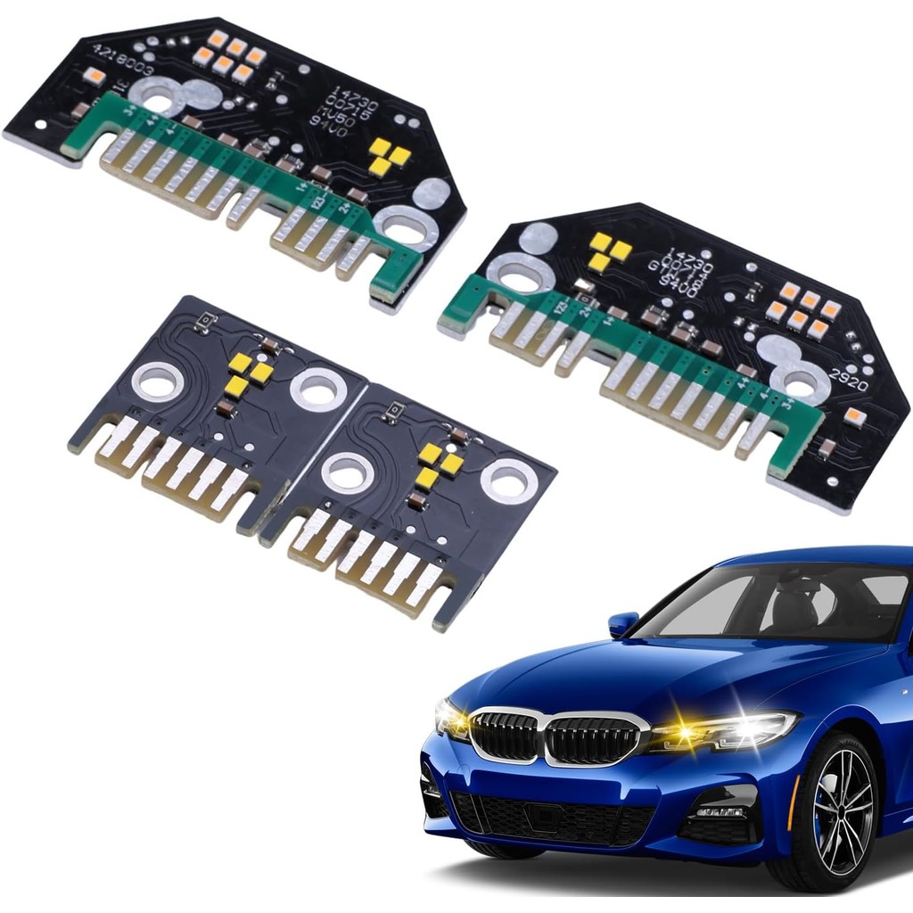 BMW 4 件 CSL 黃色天使眼 LED DRL 日間行車燈板適用於寶馬 G20 G21 320I 330i M340