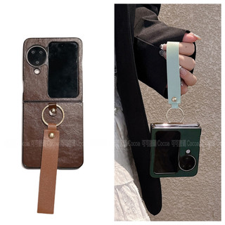 OPPO折疊殼 高端素皮指環扣 手機殼 適用 OPPO Find N3 N2 Flip 防摔殼 保護殼