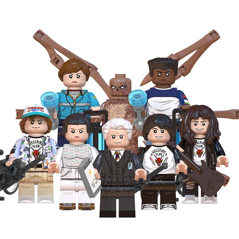 怪奇物語積木 怪奇物語公仔 布倫納 十一 布倫納 達斯汀 威克納 馬克斯 芒森 邁克 組裝模型 拼裝玩具 生日禮物