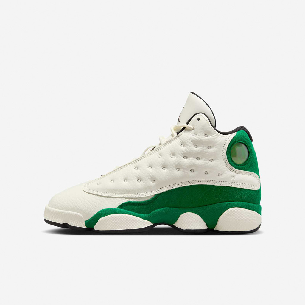 Nike 休閒鞋 Air Jordan 13 Retro GS 大童 女鞋 米白 綠 [ACS] HQ0780-103