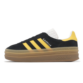 adidas 休閒鞋 Gazelle Bold W 女鞋 黑黃 焦糖底 麂皮 厚底增高 愛迪達 [ACS] IE0422