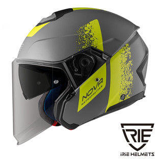 iRiE 3/4安全帽《NOVA 3.0》 ─ Transit BL10 抗刮消光冷灰/綠《品牌旗艦店》隨箱附贈防霧片
