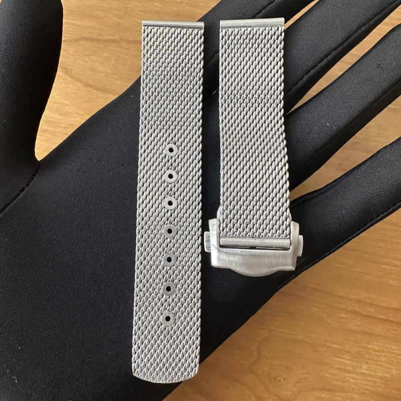 OMEGA海馬007米蘭尼斯手錶帶男新300海洋宇宙精鋼帶20mm